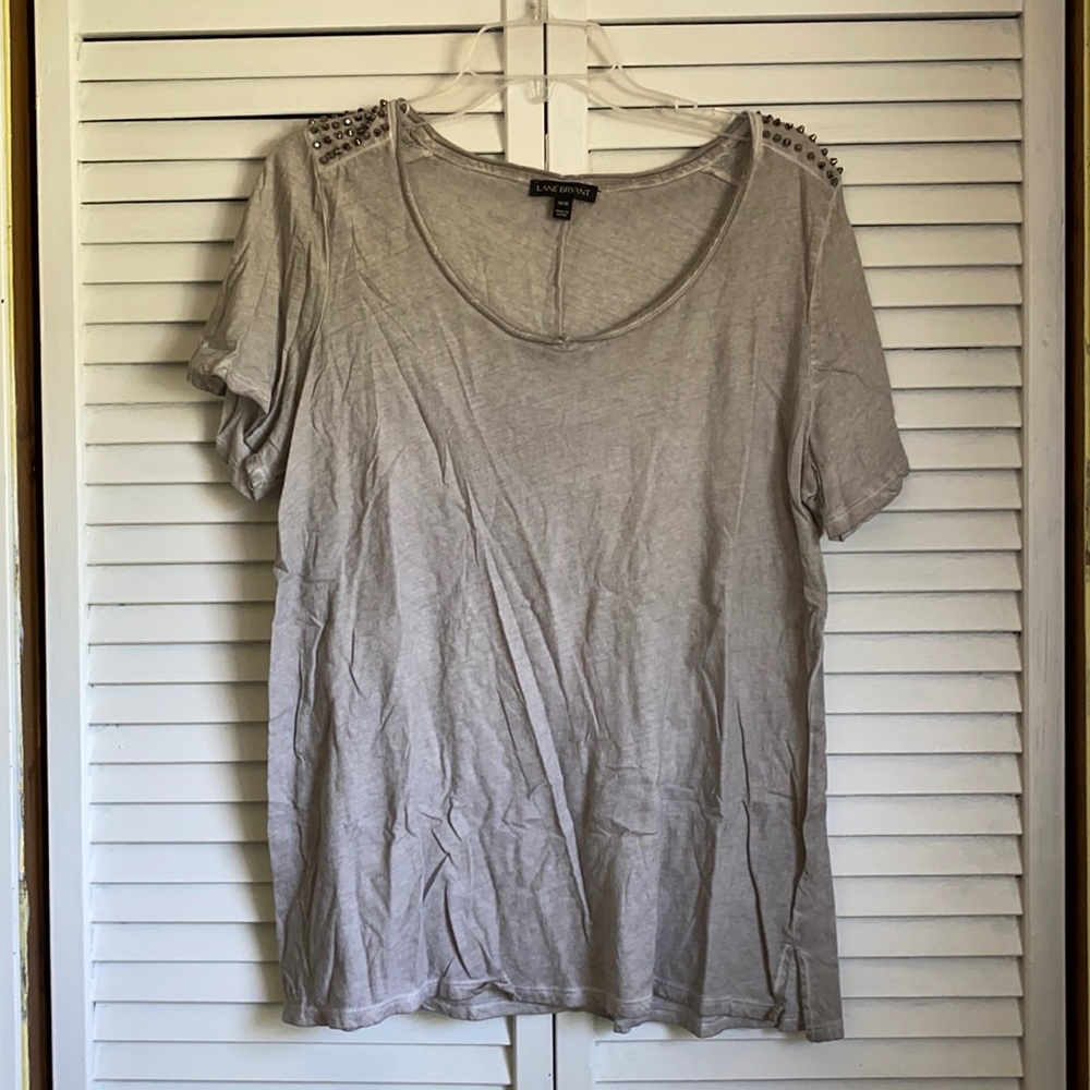 Faux spikey shoulder tshirt